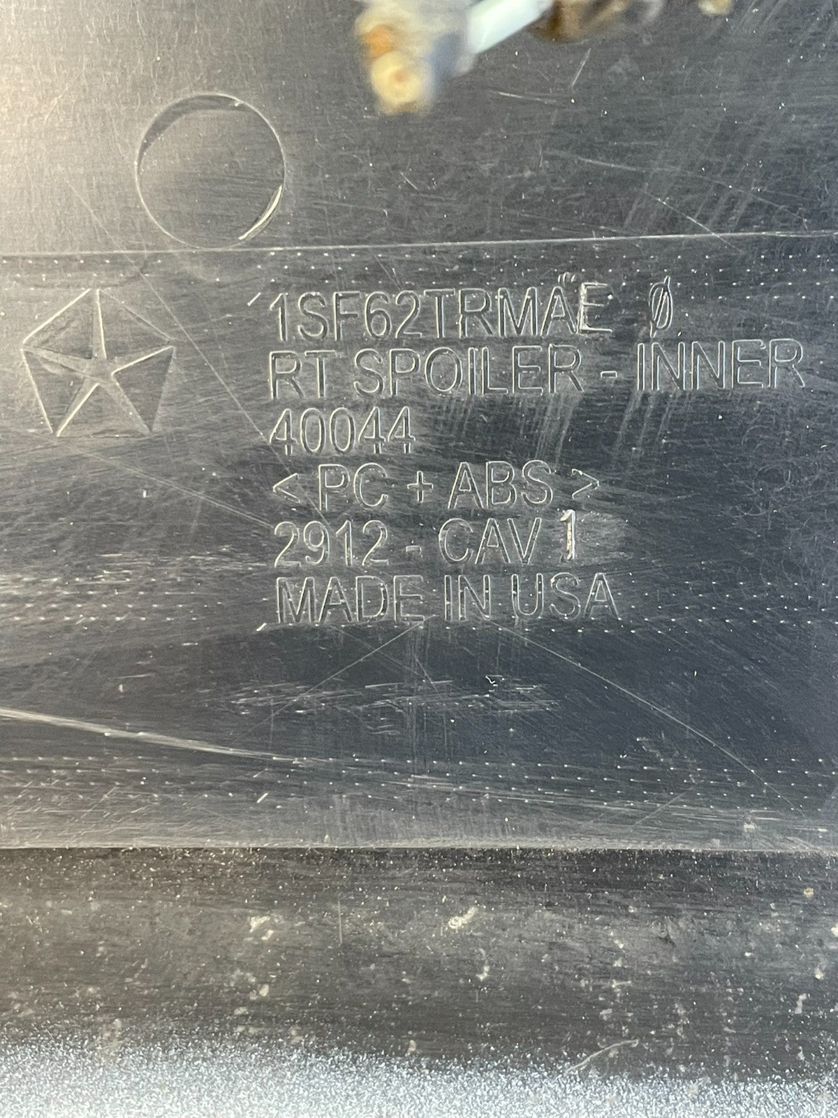 2011 to 2019 Dodge Grand Caravan Rear Upper Wing Spoiler W/Brake Light AC9666 DG6