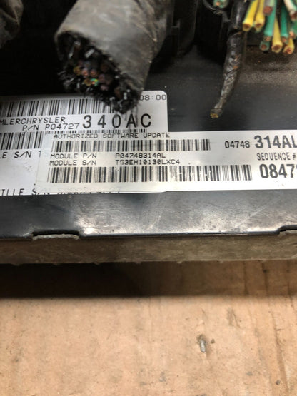 2004 Chrysler Pacifica Engine Control ECU ECM EBX Module 04748314al F6317 PS5