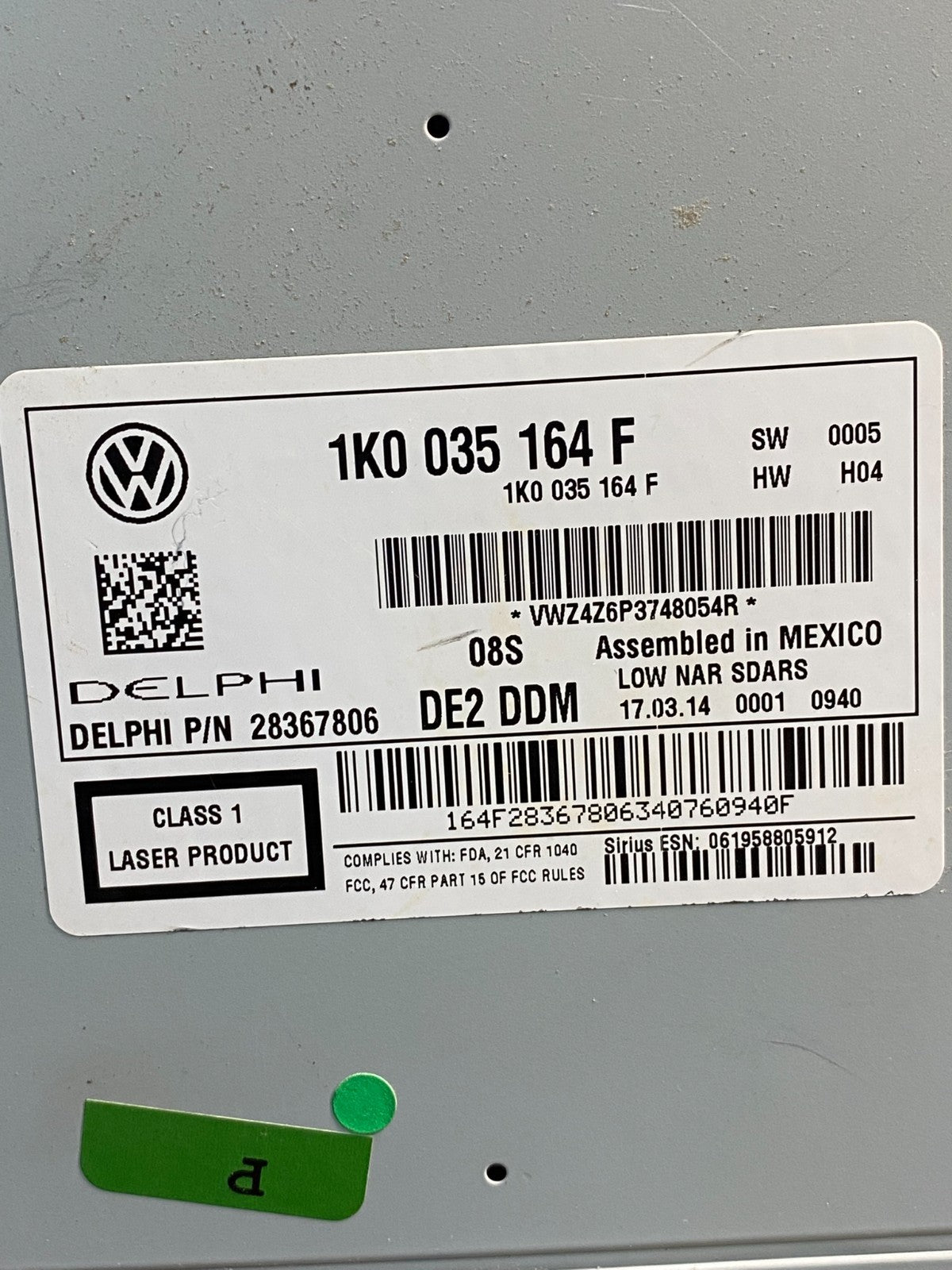 2011 to 2014 Volkswagen Passat Jetta Radio CD Player AM/FM AI5049 DW6