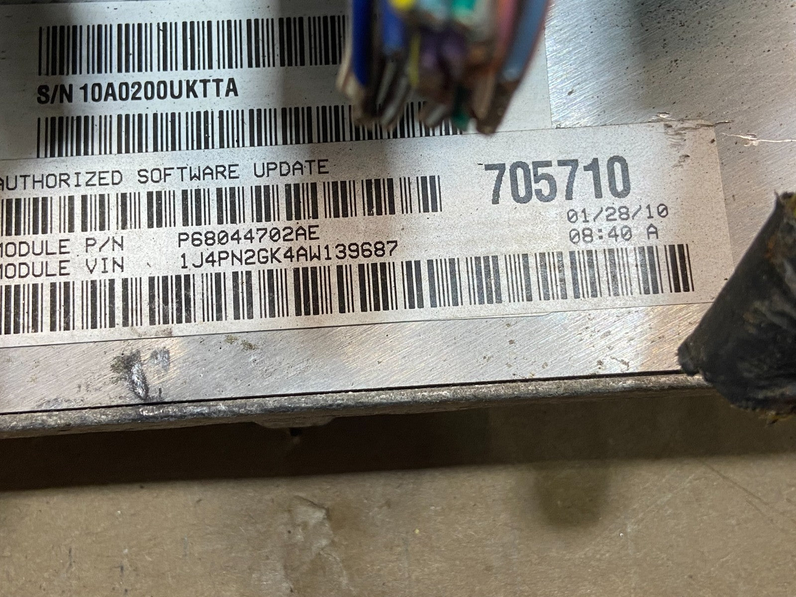 2010 Jeep Liberty Nitro 3.7L Engine Control Unit ECU ECM p68044702ae AG1566 DG2