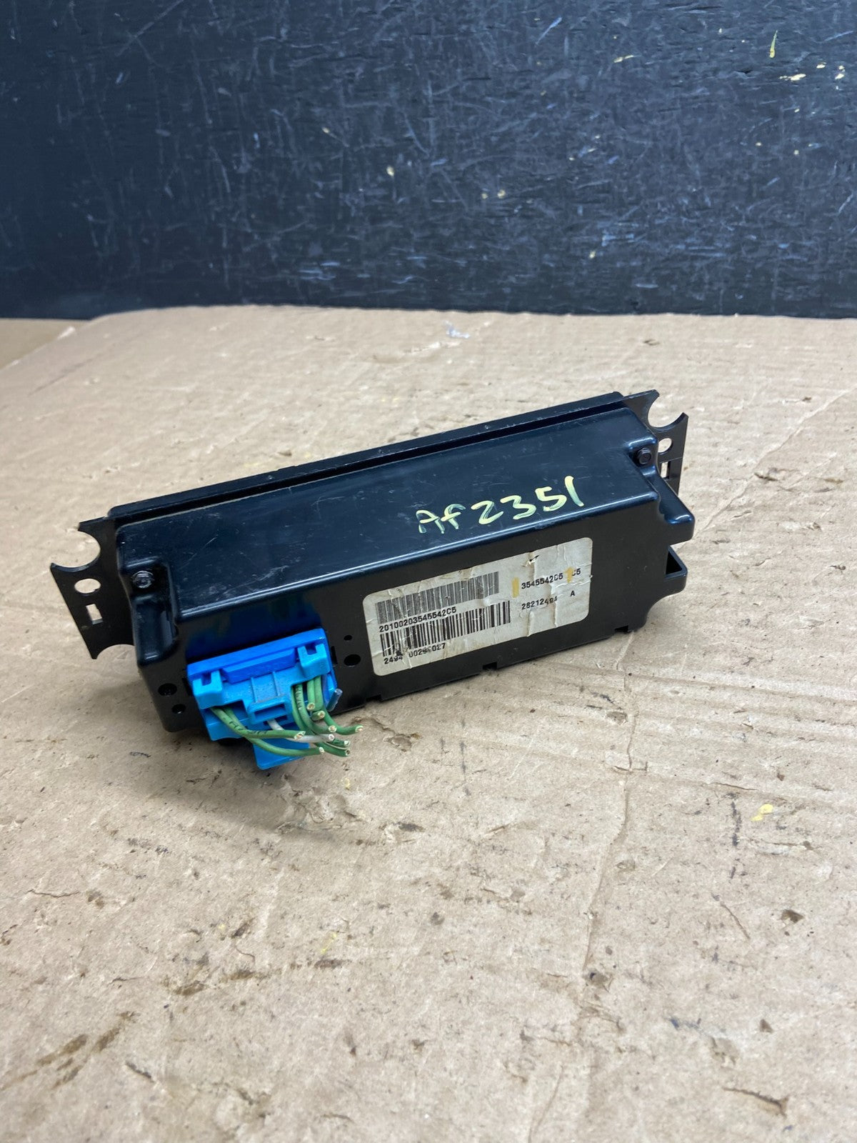 International Navistar 4300 Climate Control Heater Fan Panel AF2351 DG3