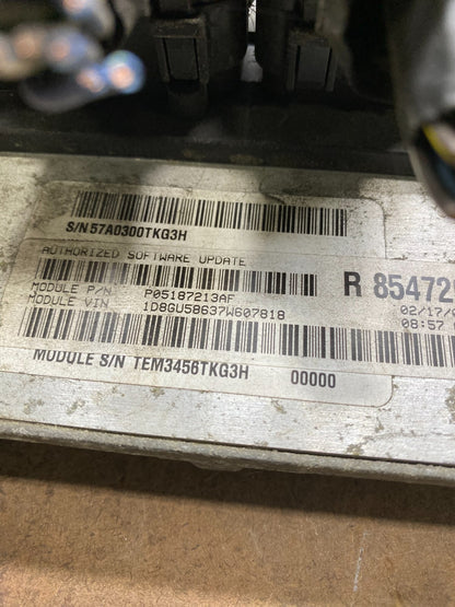 2007 Jeep Liberty Dodge Nitro 3.7L Engine Control p05187213af M3228 DG3