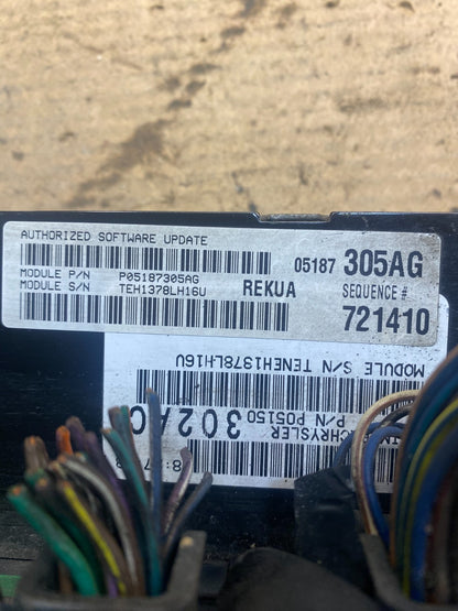 2008 Jeep Grand Cherokee Commander 3.7 Engine Computer ECU p05187305ag AA0719 DG4