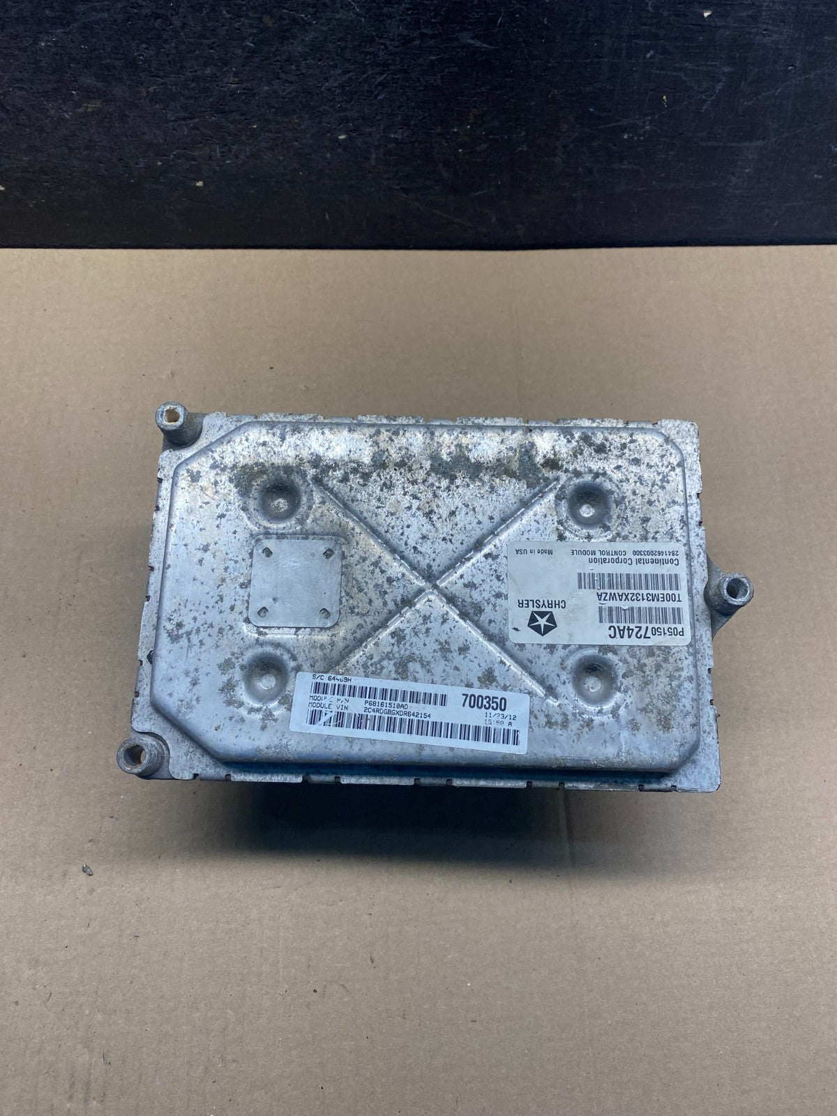 2013 Dodge Caravan 3.6L Engine Control Unit ECU Module AH3411 DG1
