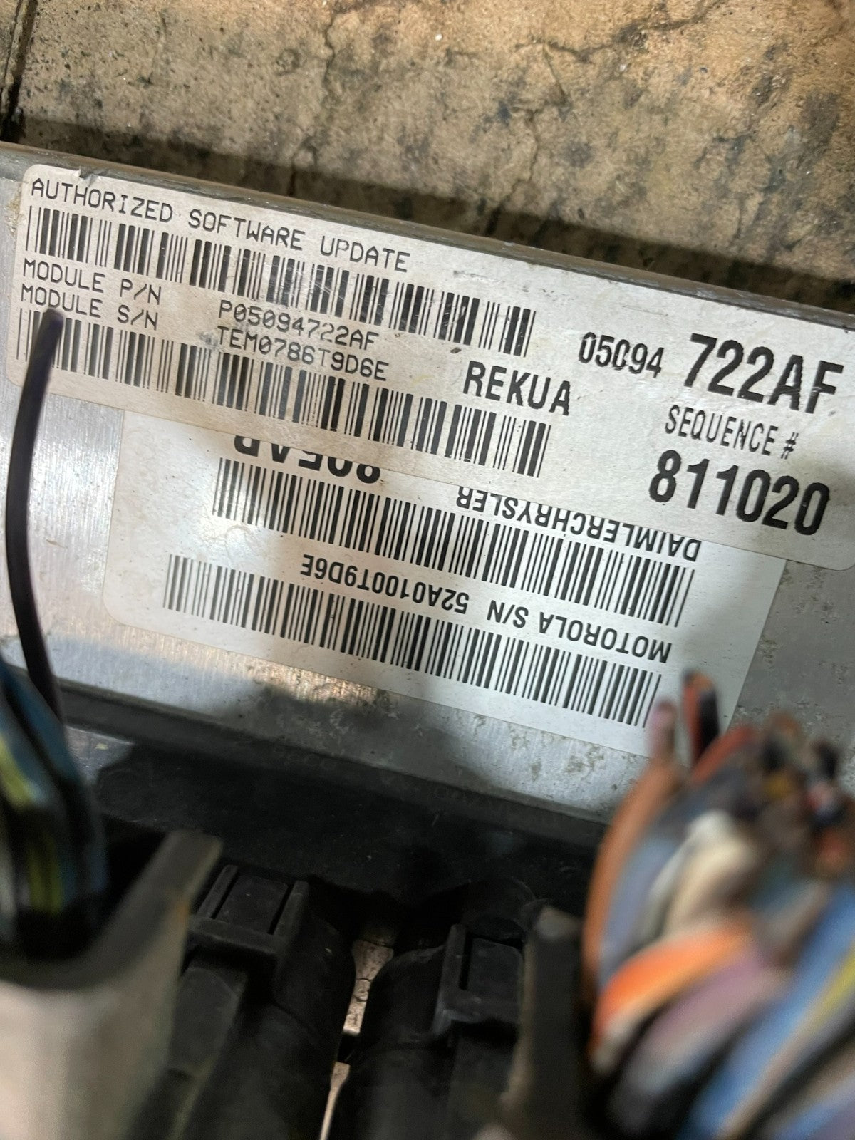 2006 Grand Cherokee Engine Computer 3.7L ECM ECU p05094722af V9146 DG3