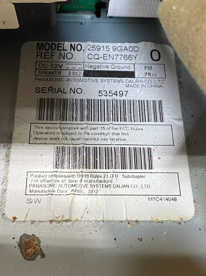 2008 2012 Nissan Pathfinder Radio A/C Heat Temperature Climate Control AC2471 DG6