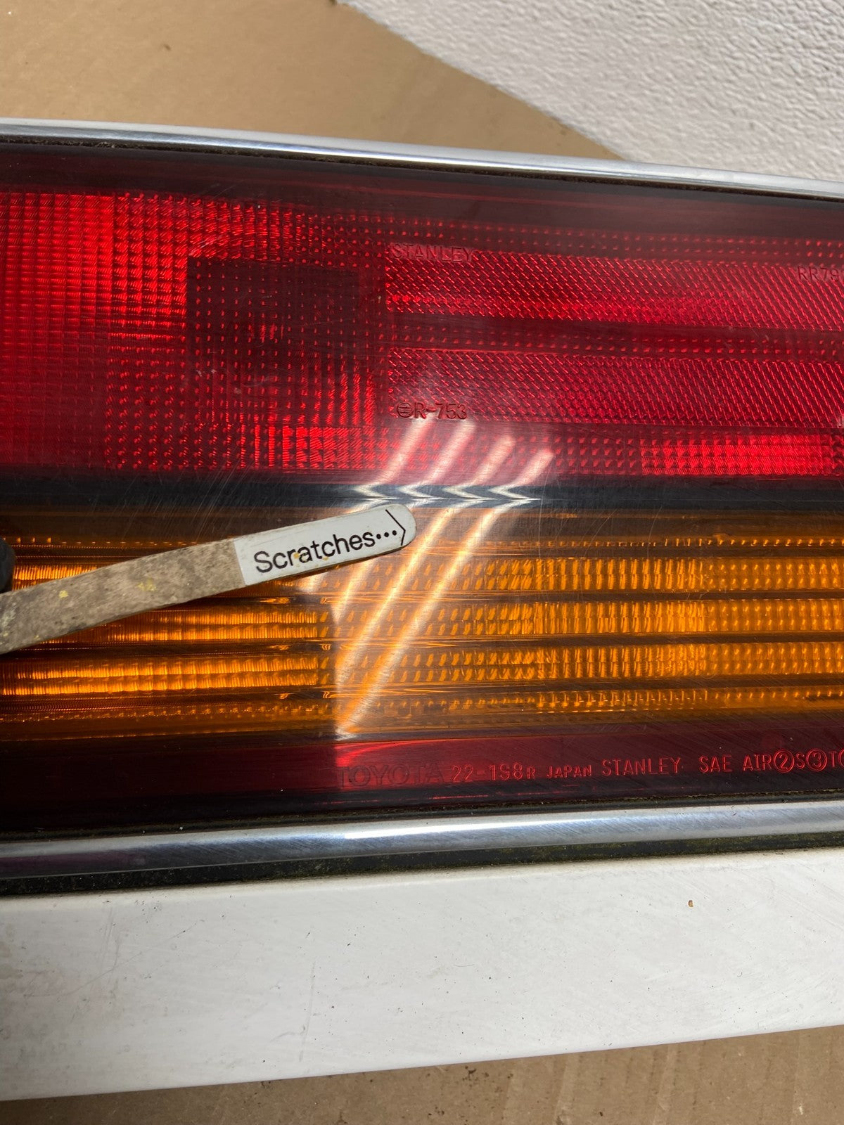 1989 to 1991 Toyota Cressida Right Passenger Side Tail Light AB80913