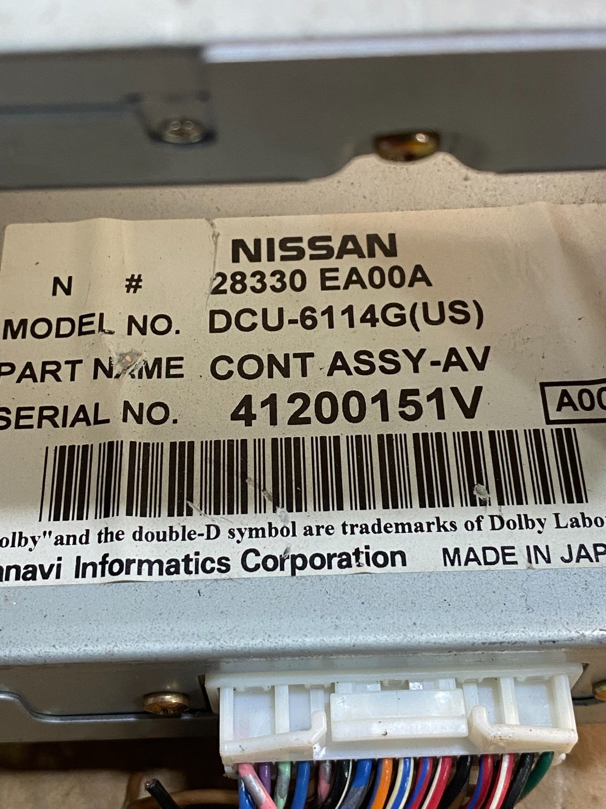 2006 to 2008 Nissan Pathfinder Radio Display Information Navigation AC69554