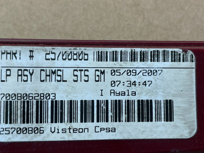 2005 2006 2007 Cadillac Sts Center Trunk Third Brake Led Tail Light Oe ai4233 DG5