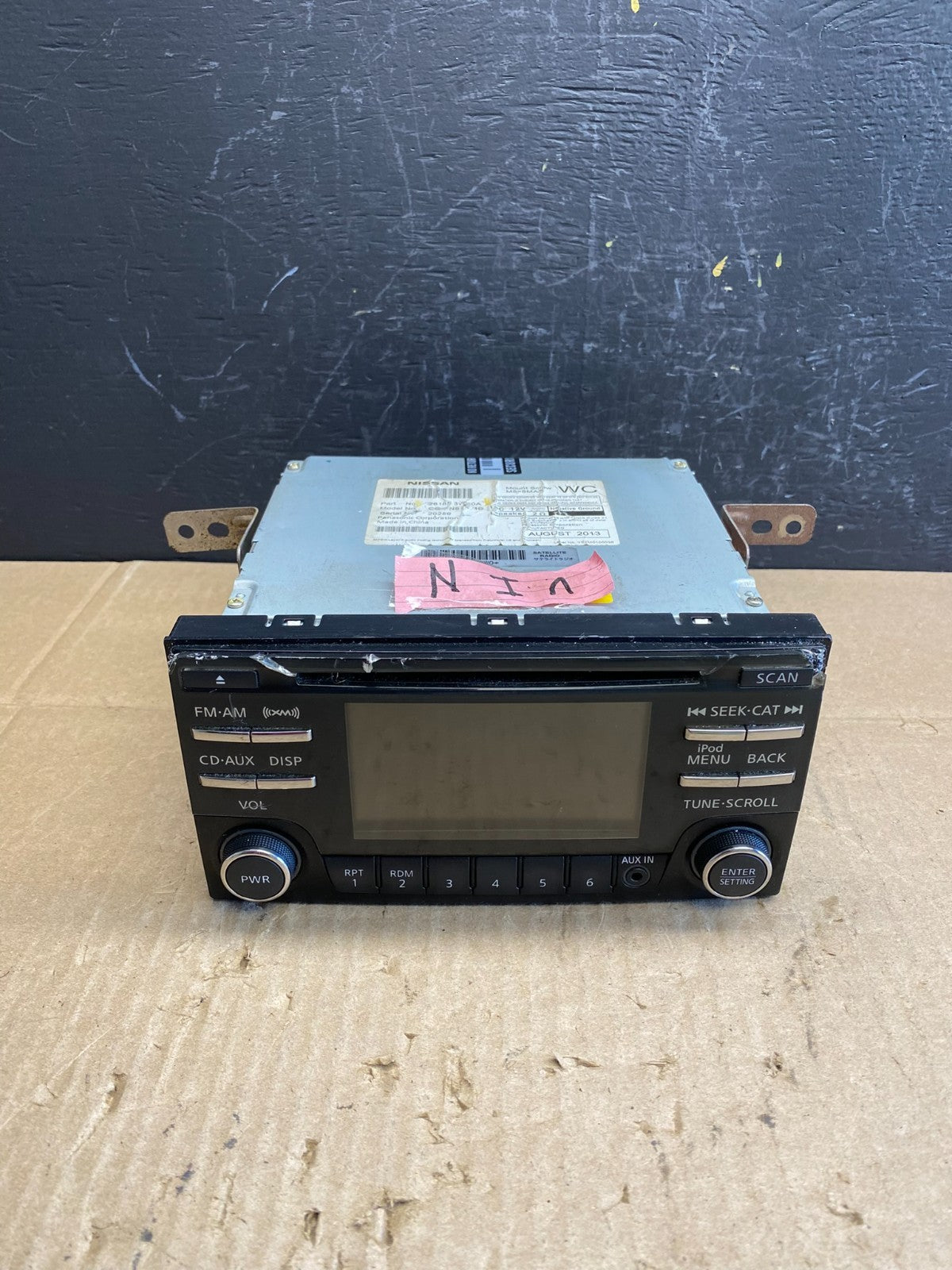 2014 to 2015 Nissan Versa Radio CD Player AM/FM Screen Display AB9575  DG0
