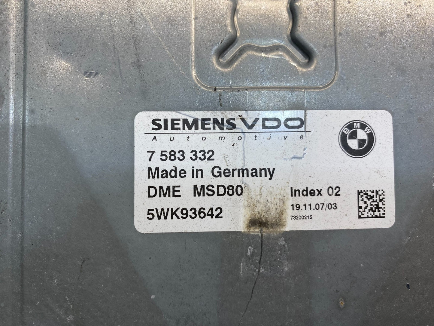 2007 to 2010 BMW N54 335i 535i Engine ECU ECM Computer Module 7583332 AE8065 DW2
