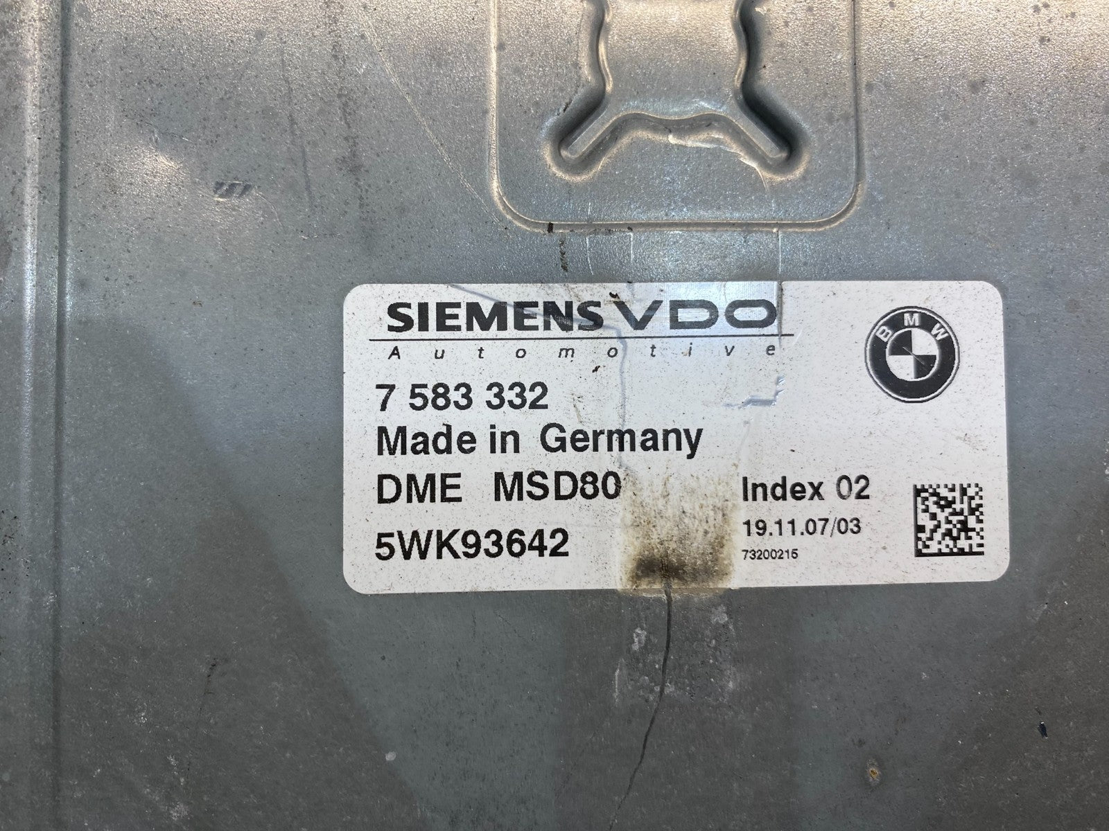 2007 to 2010 BMW N54 335i 535i Engine ECU ECM Computer Module 7583332 AE8065 DW2