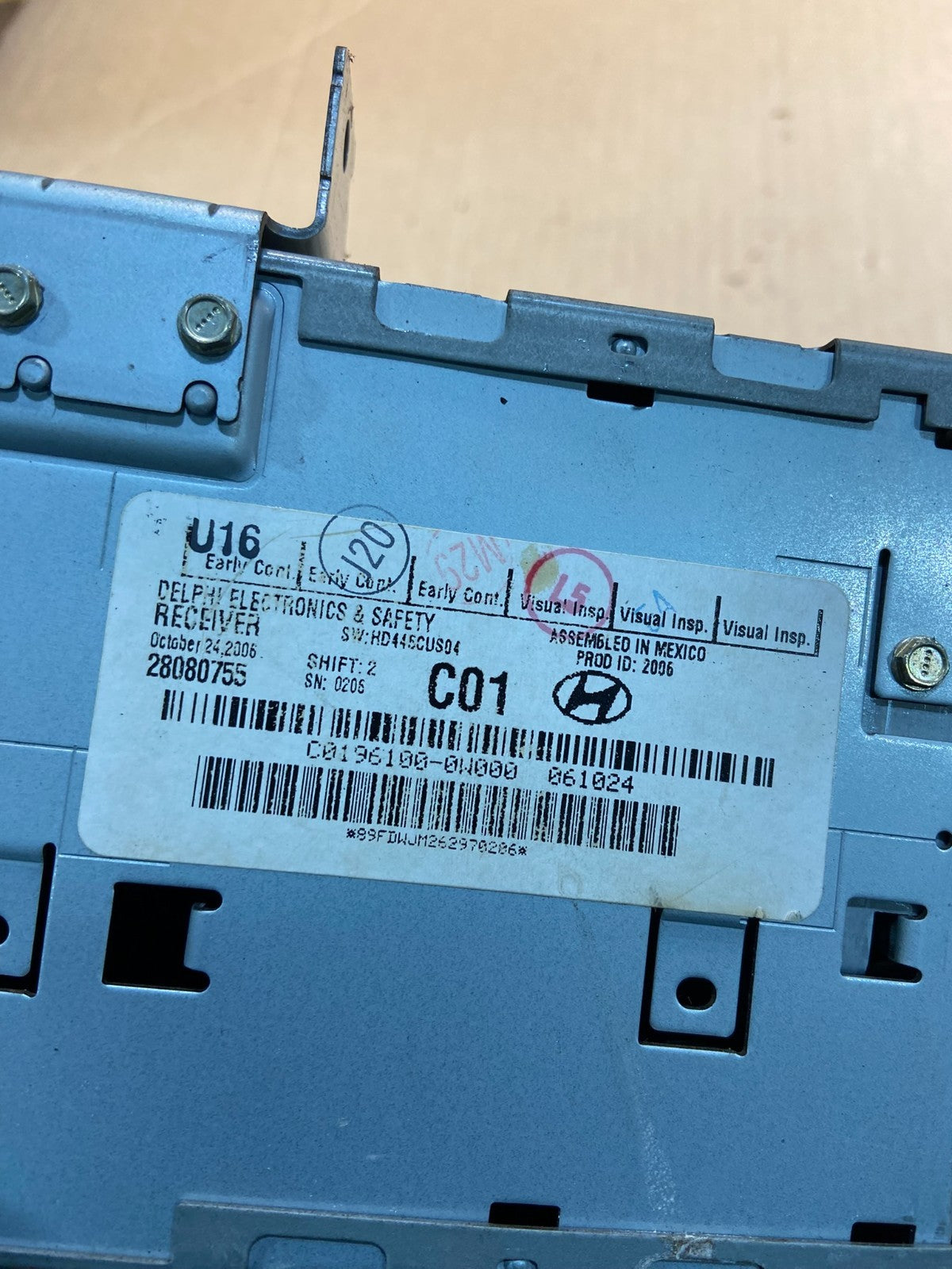2007 to 2009 Hyundai Santa Fe AM/FM Radio CD Player Oem Z0529 DG6