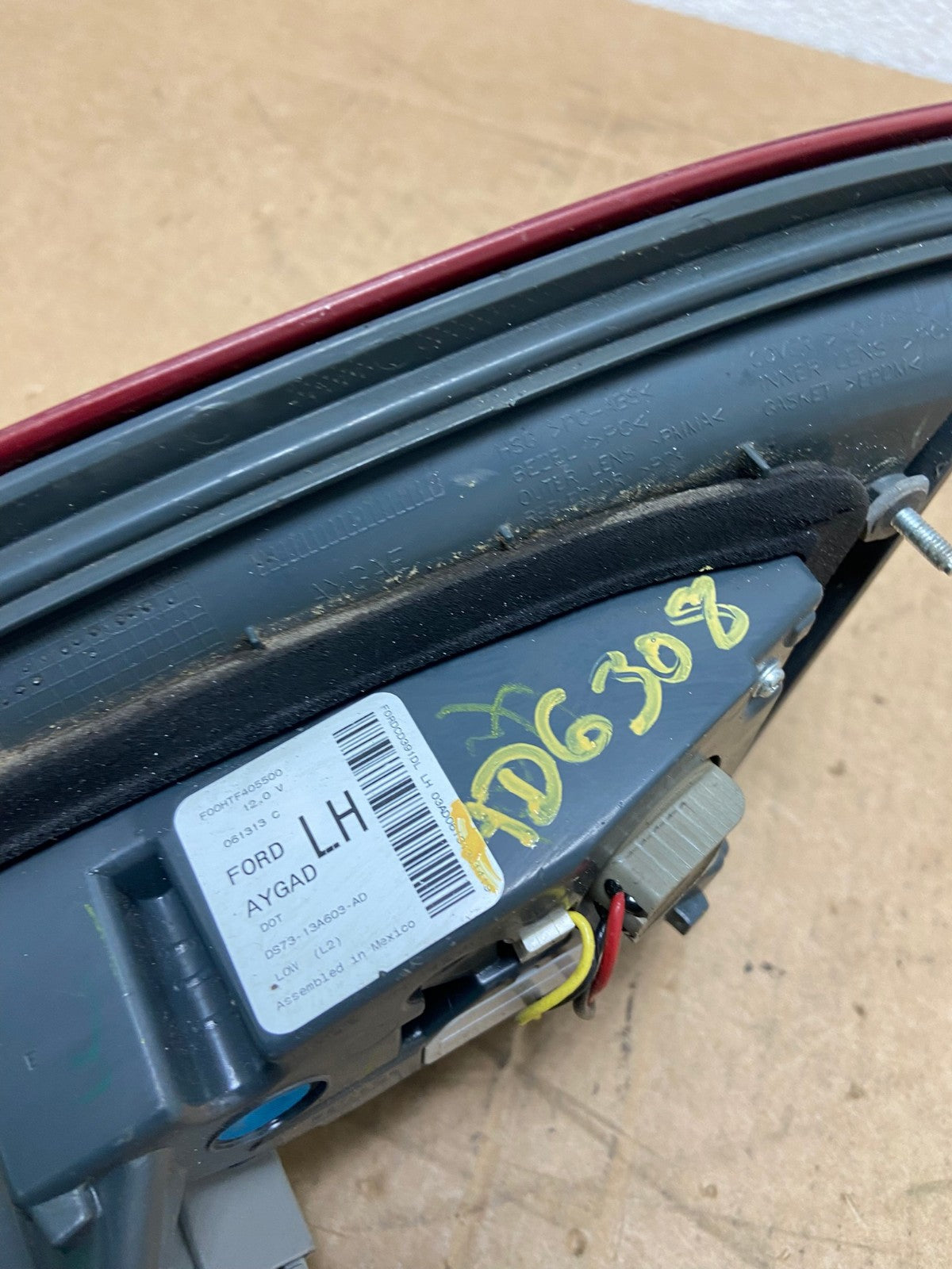 2013 to 2016 Ford Fusion Left Driver Side Tail Light Inner AD6308 LK5