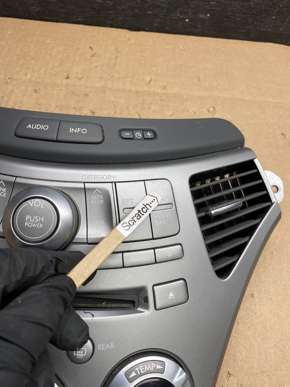 2006-2009 Subaru Tribeca Radio CD Player Climate Control Bezel Panel AJ1356 DG3