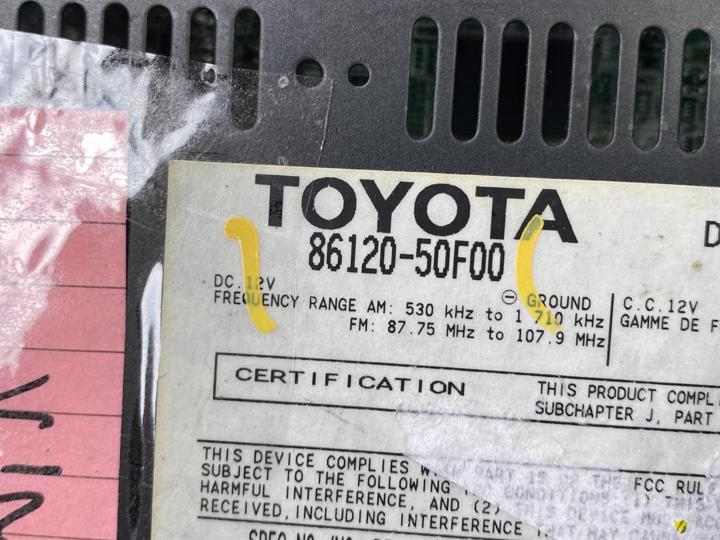 2007 - 2009 Lexus LS460 AM FM Radio Receiver 6 Disc CD Player OEM Z9710 DG6