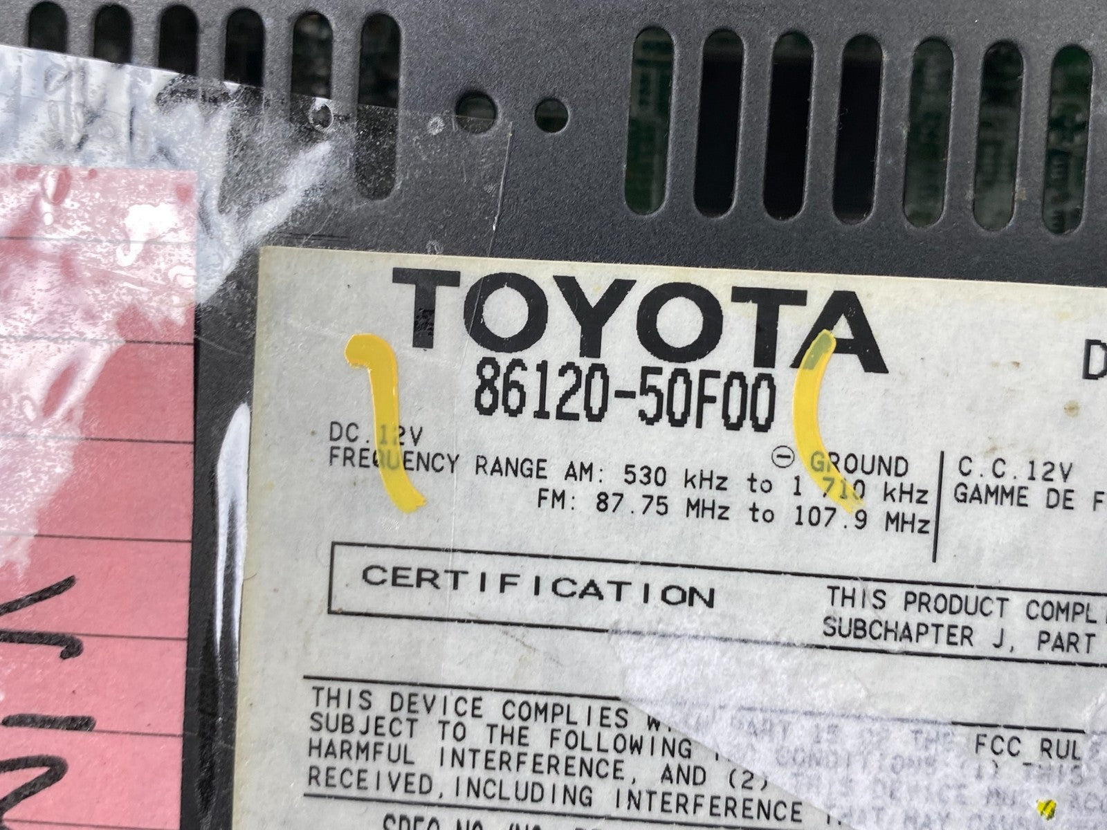 2007 - 2009 Lexus LS460 AM FM Radio Receiver 6 Disc CD Player OEM Z9710 DG6