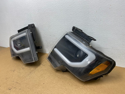 2009 to 2014 Ford F-150 F150 Left+Right LED Halogen Headlights AD5245 DG1