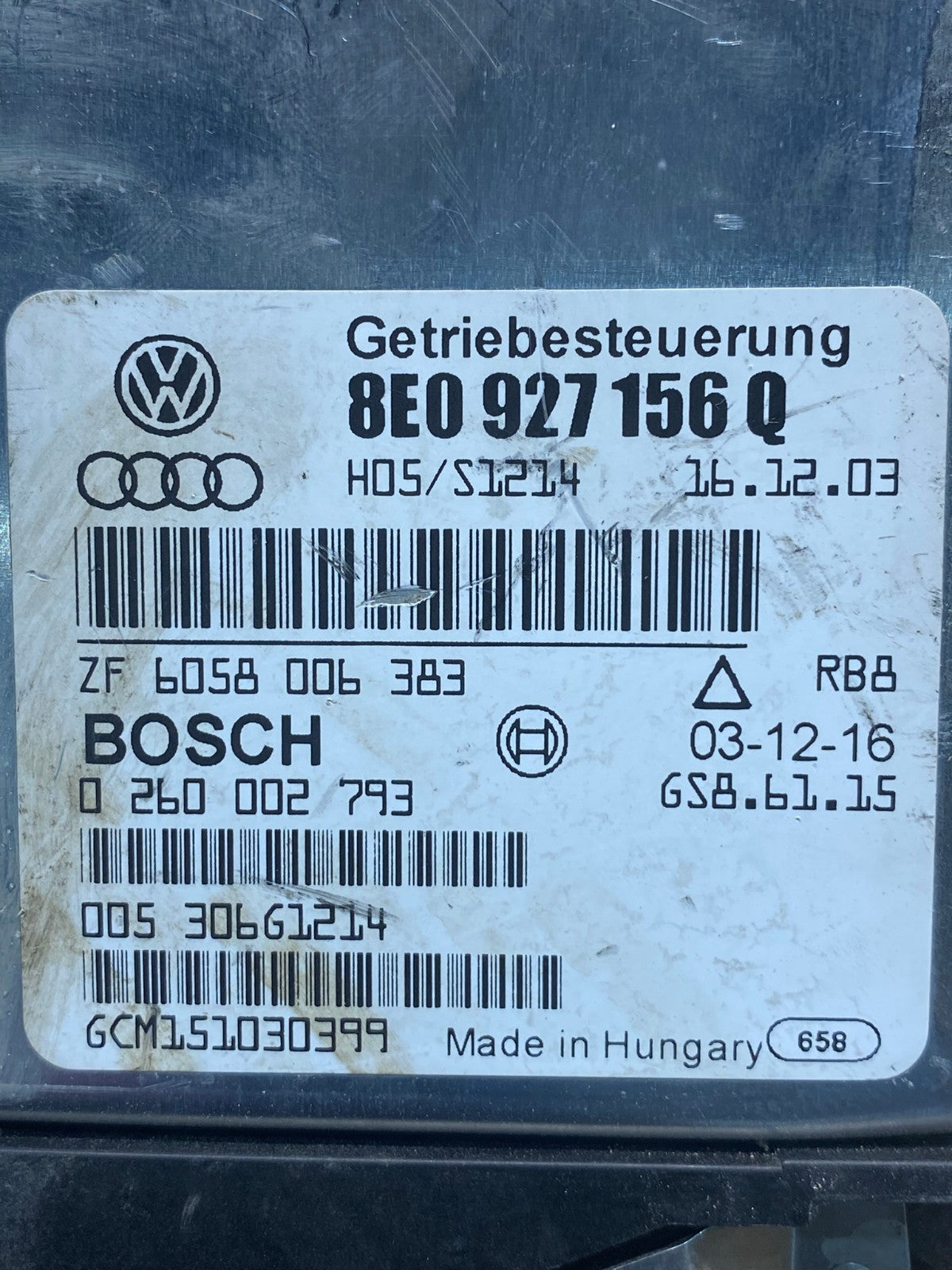 2002 2006 Audi A4 Transmission Computer Module TCM TCU AH3341 LK2