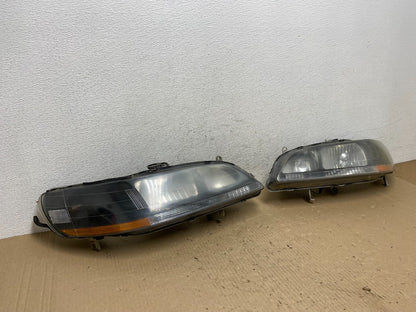 1998 to 2002 Honda Accord Black Left+Right Set Side Headlights AE9762 DW2