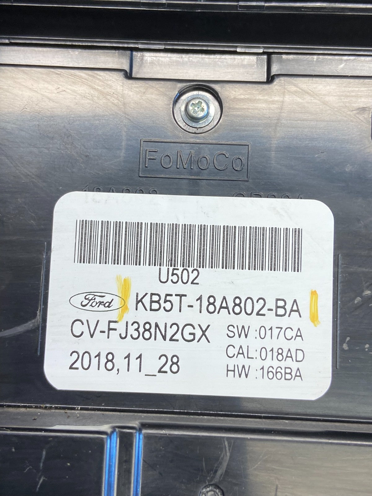 2019 Ford Explorer Radio Climate Control Trim Bezel Panel ad6784 DG5