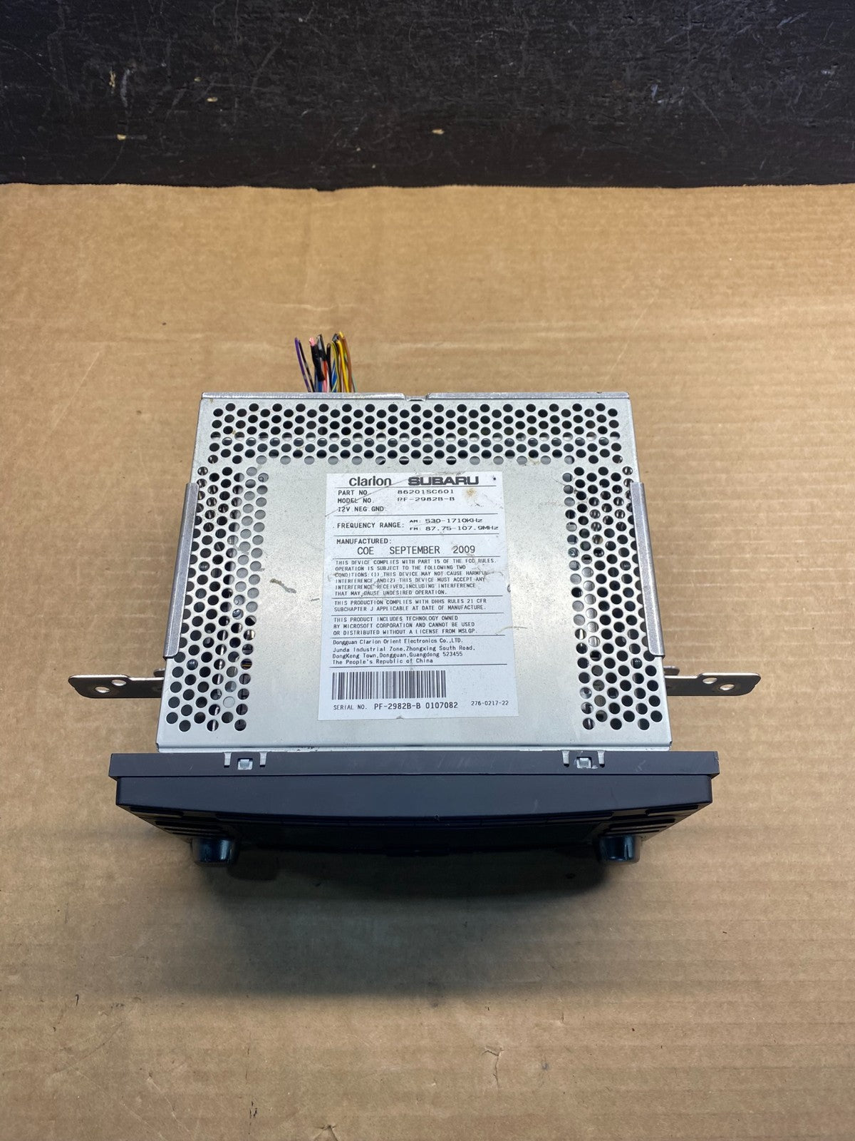2009 to 2013 Subaru Forester Radio CD Player AUX AM/FM AD9662 DG3