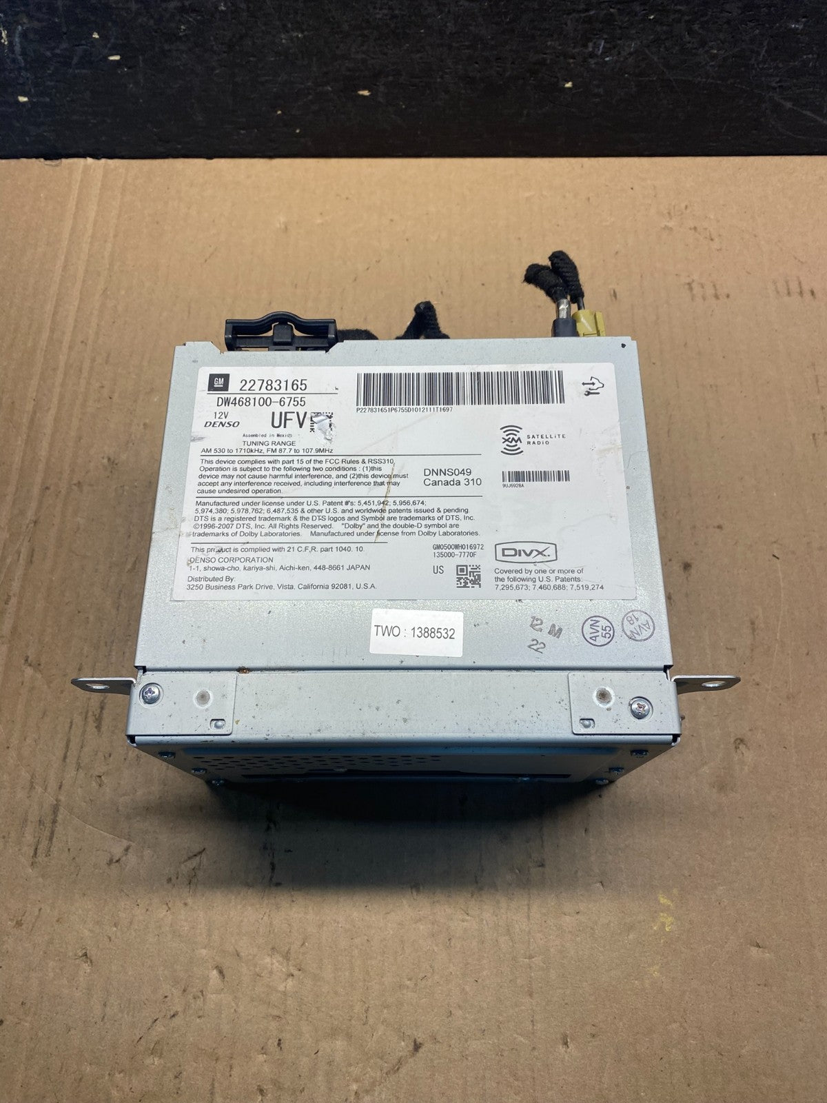 2011-2011 Chevrolet Volt Am Fm Cd Player Radio Receiver ae6384 DG3