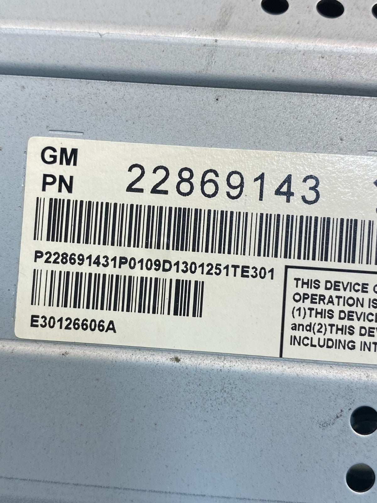 2013 2014 2015 Chevrolet Malibu Display Dash Screen Radio Information AD9823 DG6