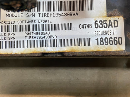 2005 Dodge Caravan 3.8L V6 ECU ECM Control Module p04748635AD ag1577 DG2