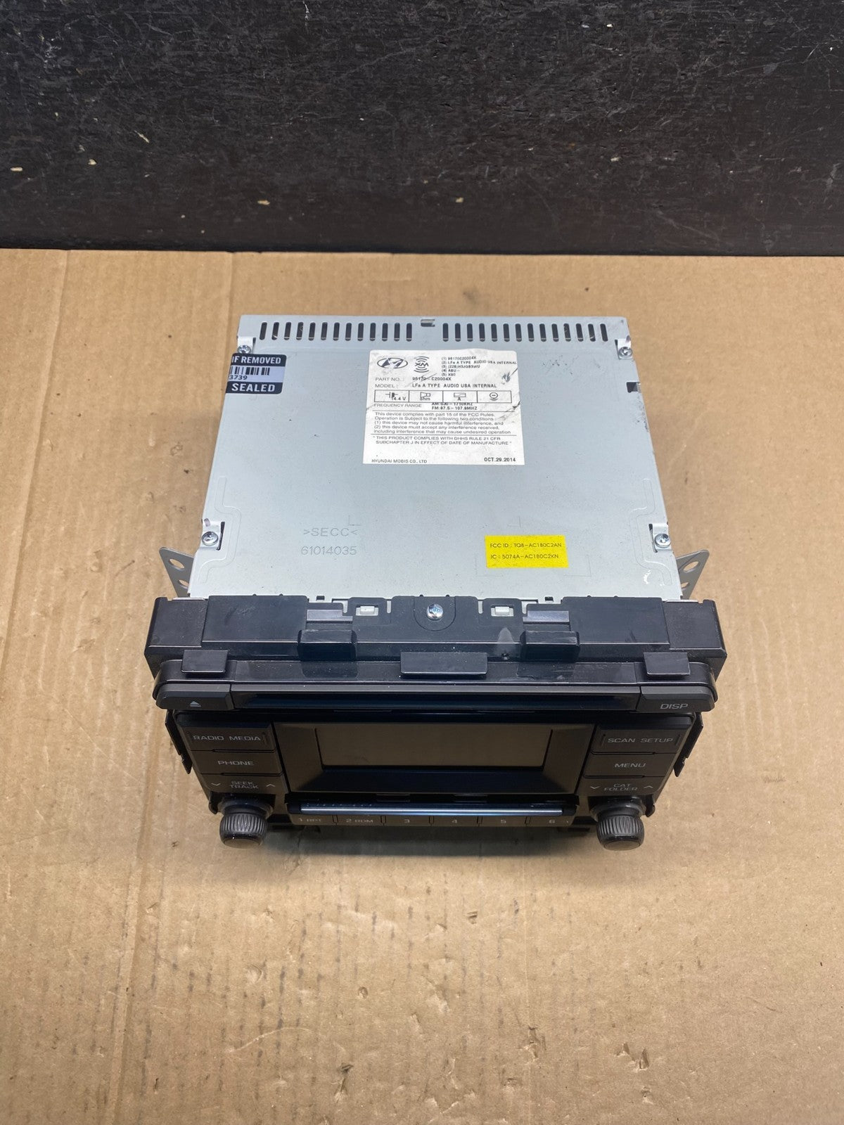 2015 Hyundai Sonata Am Fm Cd Player Radio Receiver AG3772 DG3