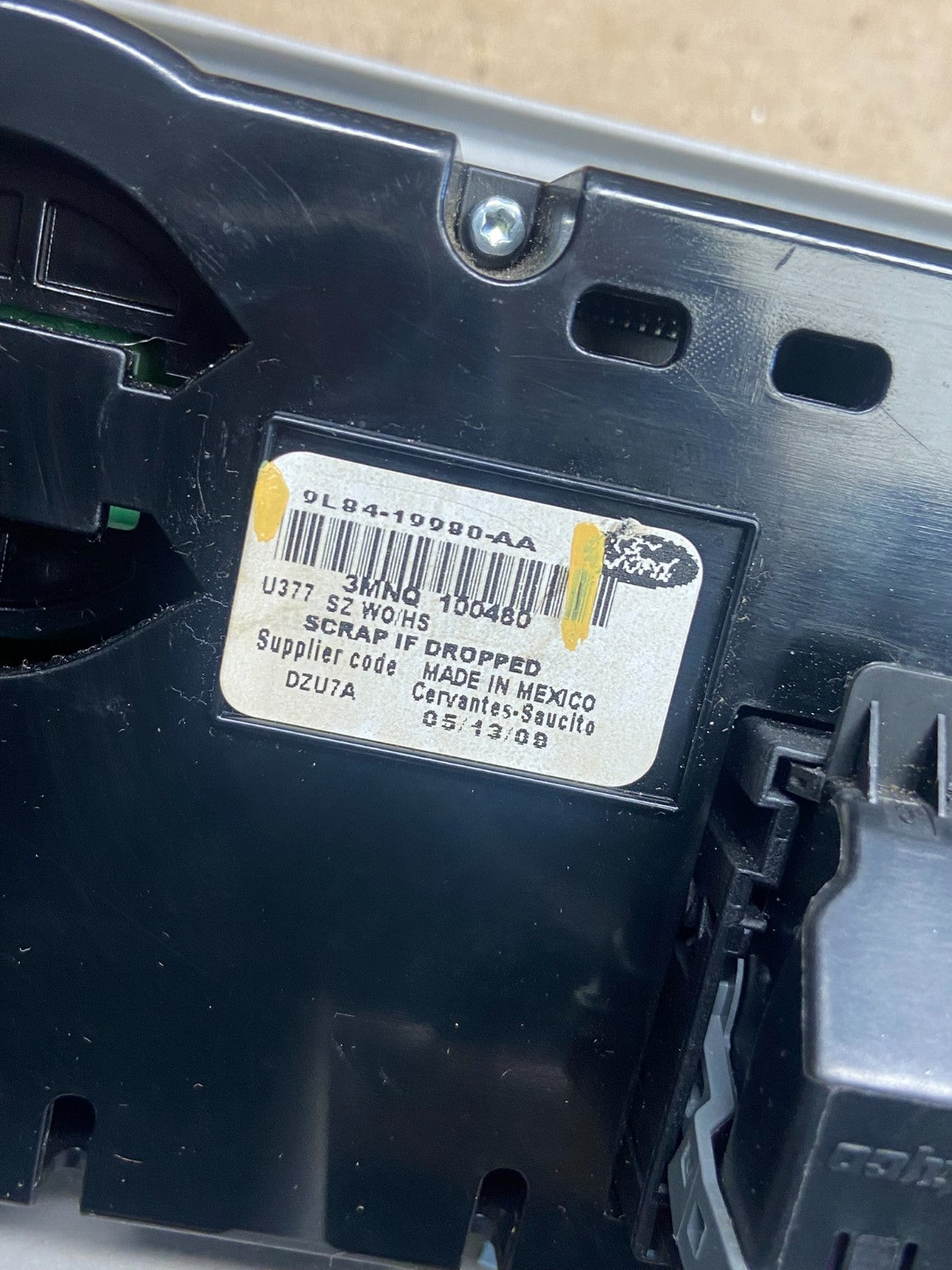 2009 to 2012 Ford Escape Mariner Heater Climate Radio Control Bezel Oe ah5373 DG7