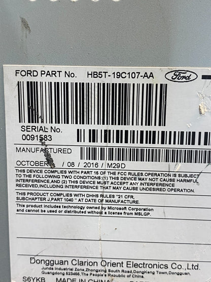 2017 2018 2019 Ford Explorer Audio Equipment Radio Receiver AM FM CD AG7308 DG6