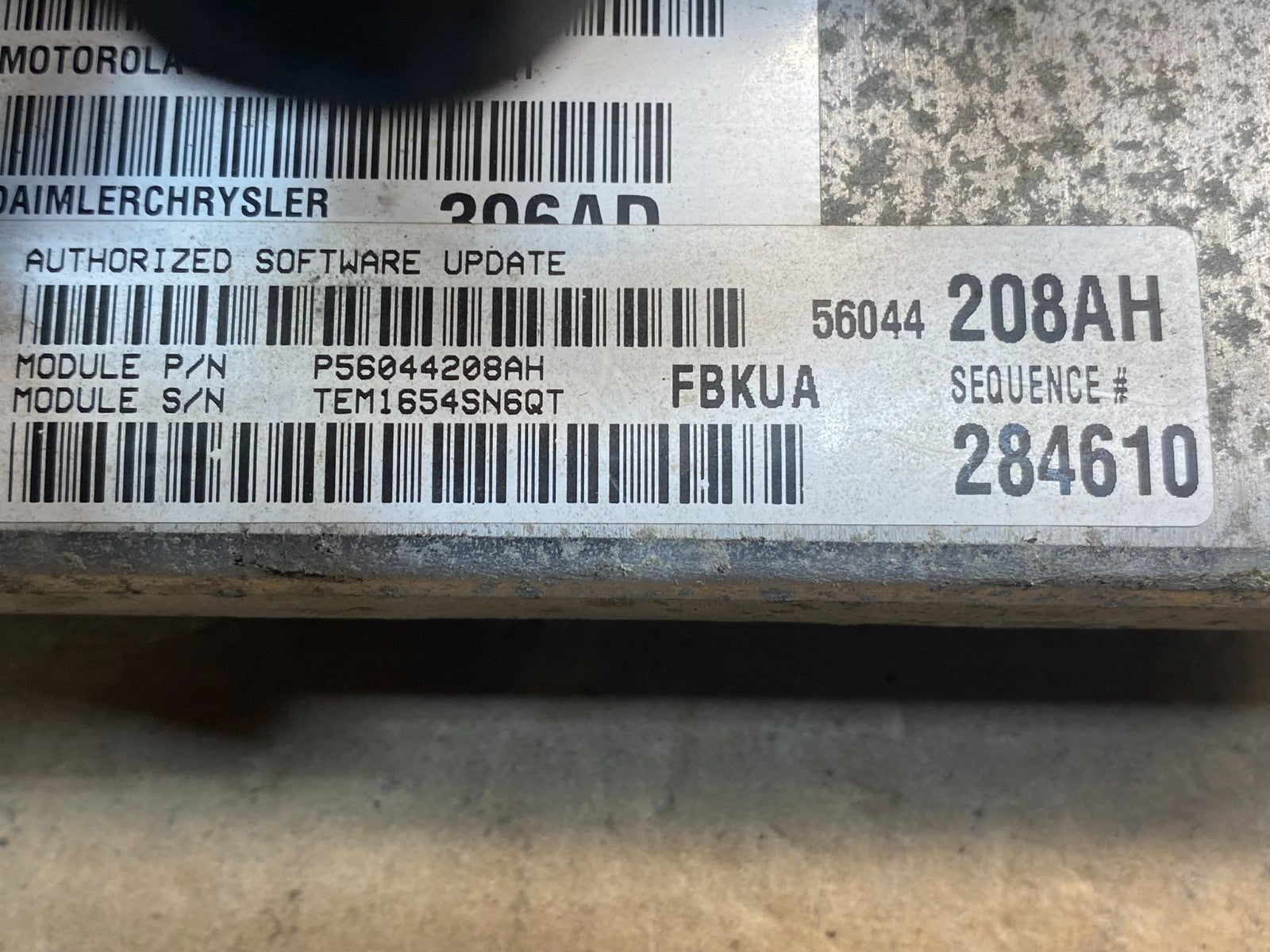 2004 Jeep Liberty 3.7L Engine ECU Computer Module ECM AE7463 DW2