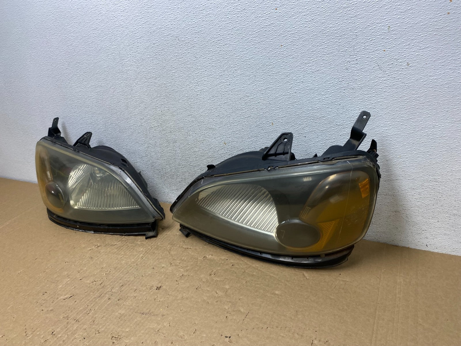 2001 - 2003 Honda Civic Coupe Headlights Halogen Left+Right Side AF7934 DW1