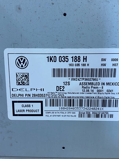 2014 to 2016 Volkswagen Passat Jetta Radio CD Player Screen Navigation AG7369 DG6