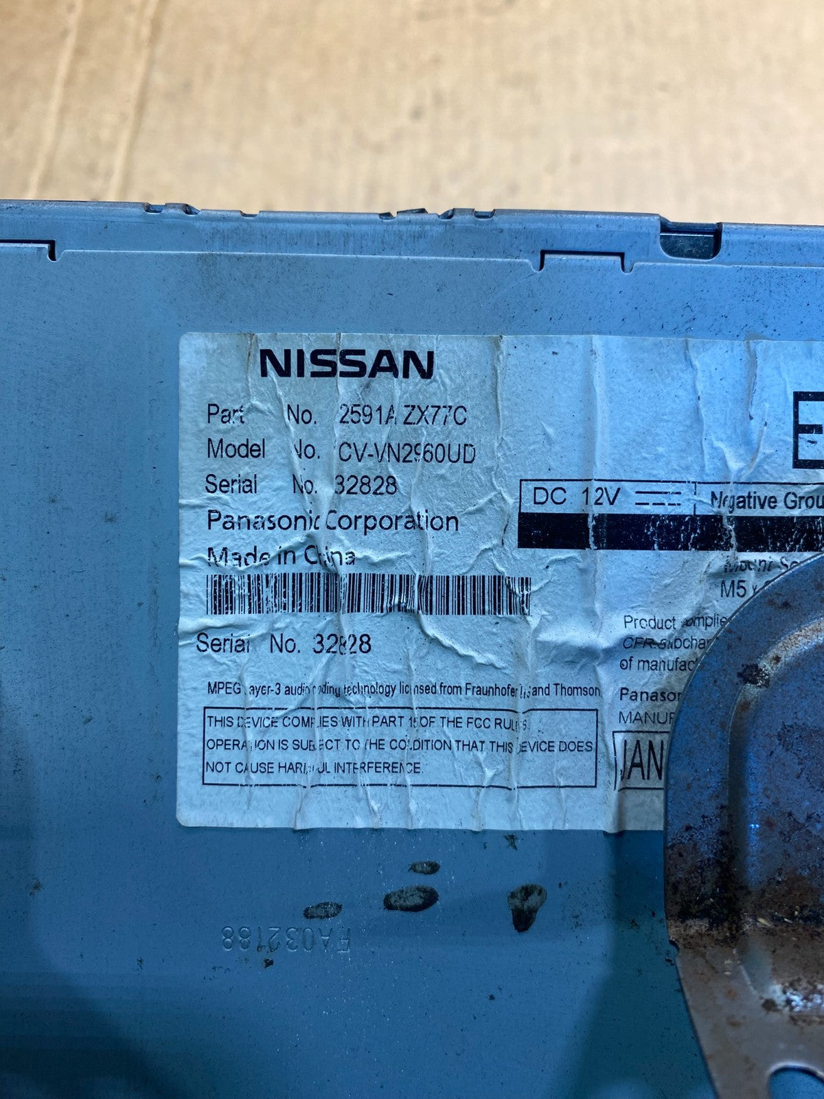 2010 - 2011 Nissan Murano Maxima   Radio CD Player AM/FM Receiver AB3674 DG6