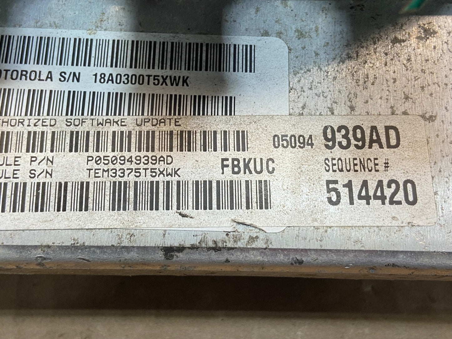 2006 Jeep Liberty Nitro 3.7L Engine Control Unit ECU ECM AE2338 DW2