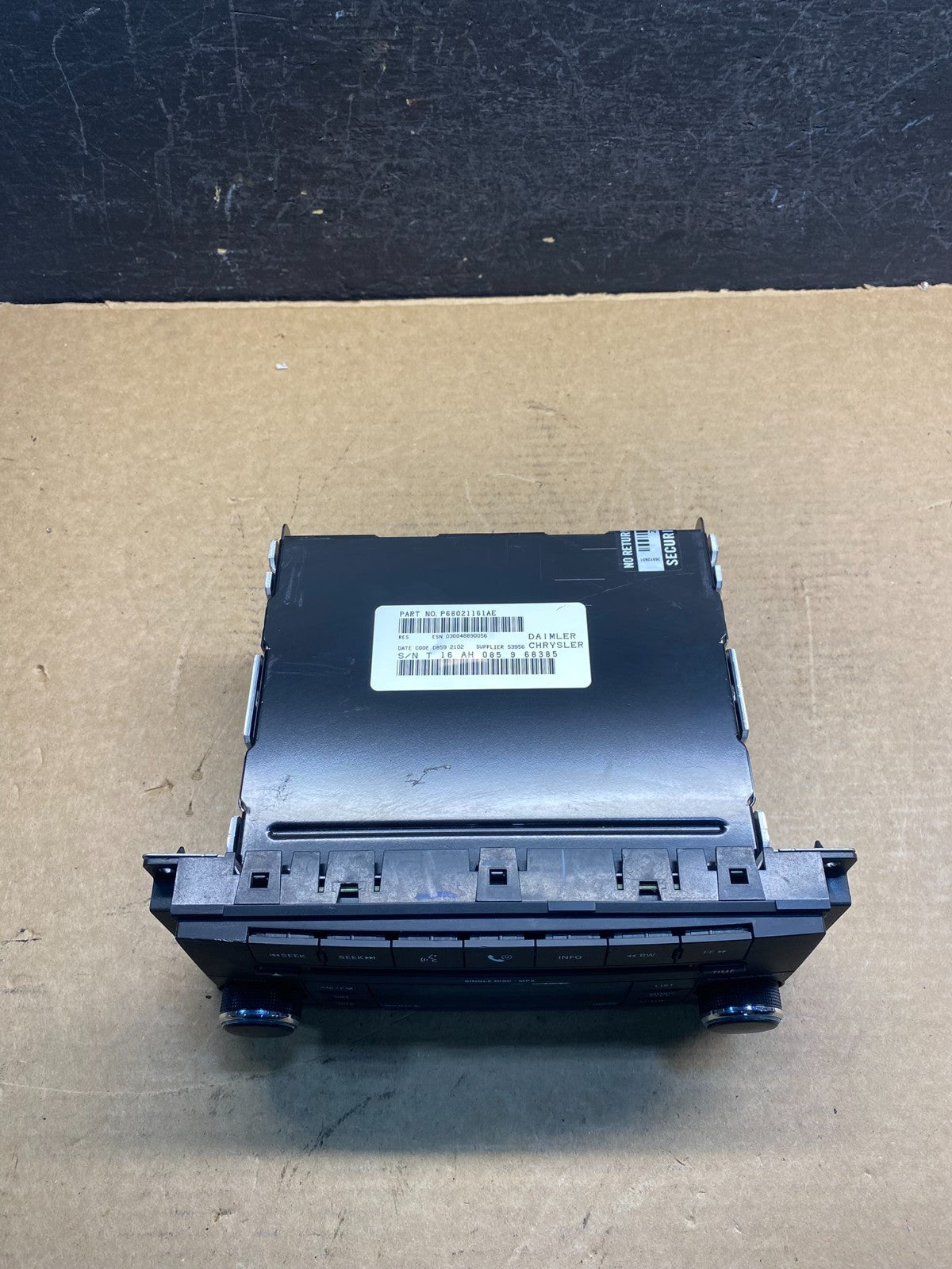 2007-2012 Chrysler Dodge Jeep Ram Radio CD MP3 AUX Receiver AD9889 DG3