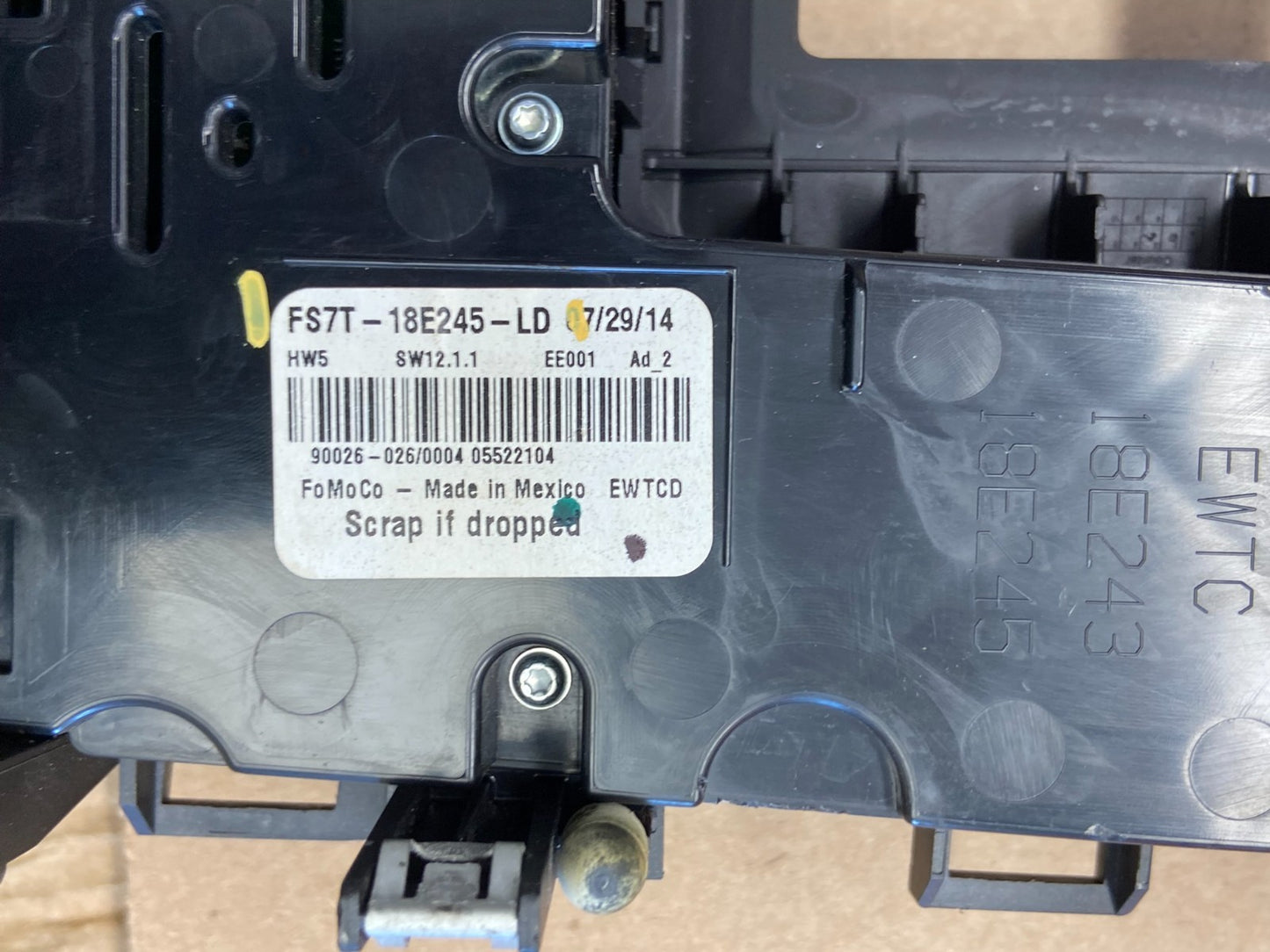 2013 to 2015 Ford Fusion Radio Climate Control A/C Control af1796 DG6