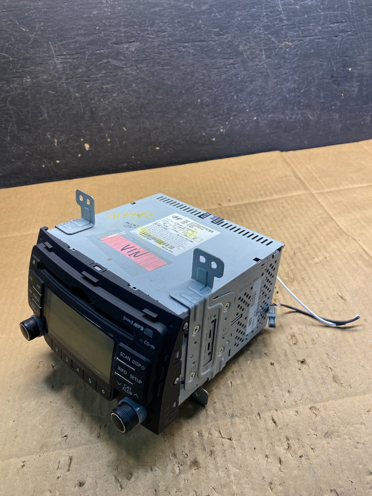 2009-2012 Hyundai Elantra AM FM Radio Mp3 Single CD Player Satellite AI7772 DG2