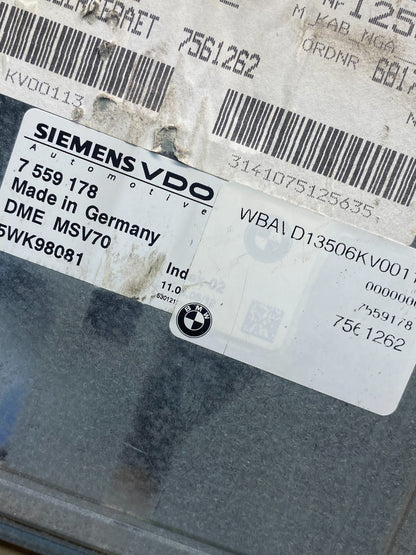 2006 - 2007 BMW 325i 525i ECU ECM Engine Control Module Computer ah3389 DG2