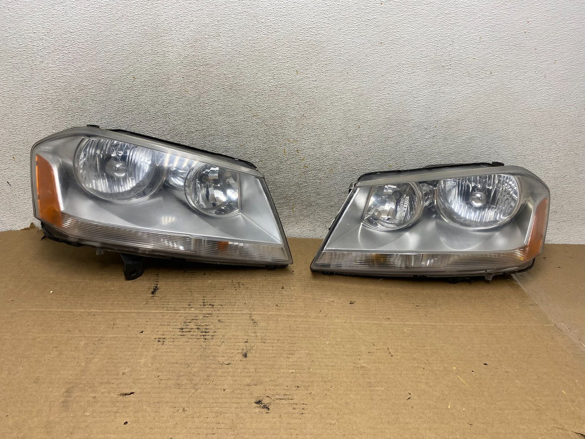 2008 to 2014 Dodge Avenger Left+Right Side Set Halogen Headlights AH4105 DW0