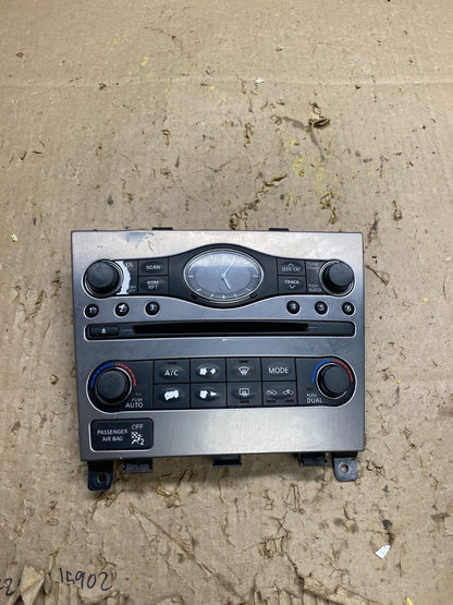 2009 to 2013 Infiniti G37 Radio Player Climate Control Panel Bezel U5196 DG0