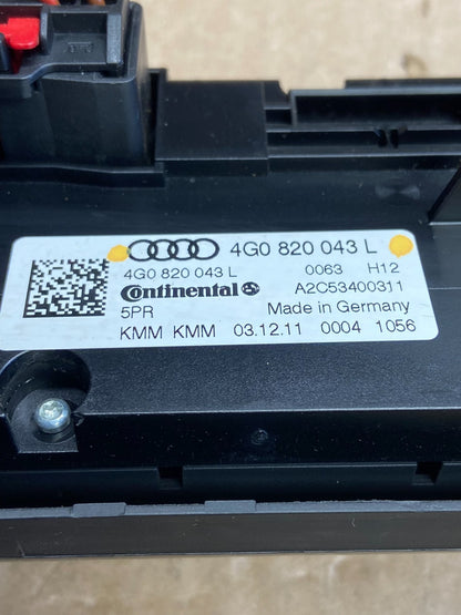 2012 - 2015 Audi A6 A7 Front Heater AC Climate Control Panel AH5639 DG4