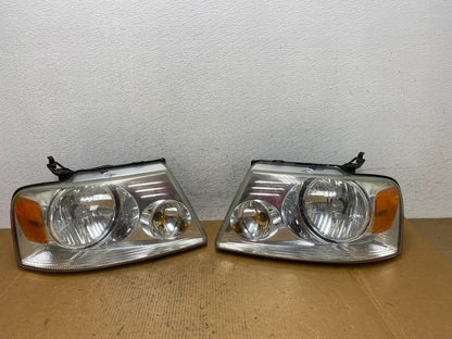 2004 to 2008 Ford F-150 F150 Left+Right Halogen Headlights AE0588 DW0
