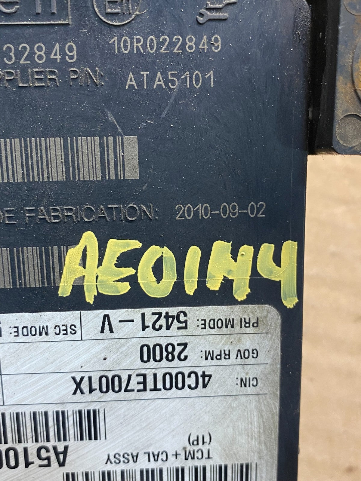 29545536 Allison TCM Transmission Control Module Computer Auto AE0144 DG3