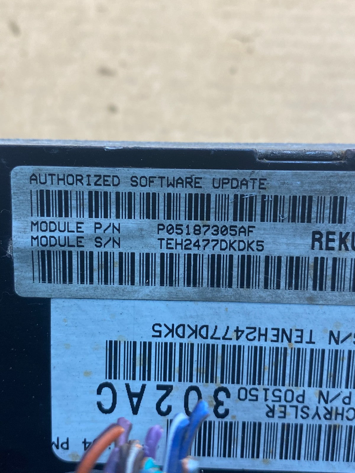 2008 Jeep Grand Cherokee Commander 3.7 Engine Computer ECU p05187305af AC8098 DG2