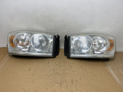2006 to 2008 Dodge Ram Left+Right Side Set Halogen Headlights AH2913 DW0