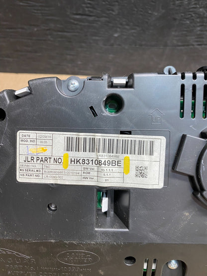 2017 to 2019 Jaguar F-Pace Dash Speedometer Gauge Cluster F0885 DG17