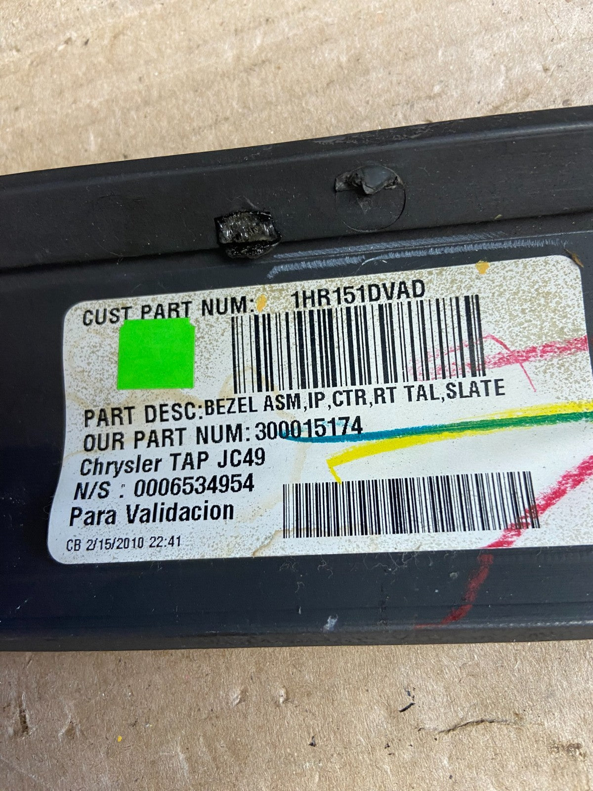 2009 2010 Dodge Journey Center Dash A/C AC Climate Control Bezel Trim AH3476 DG5